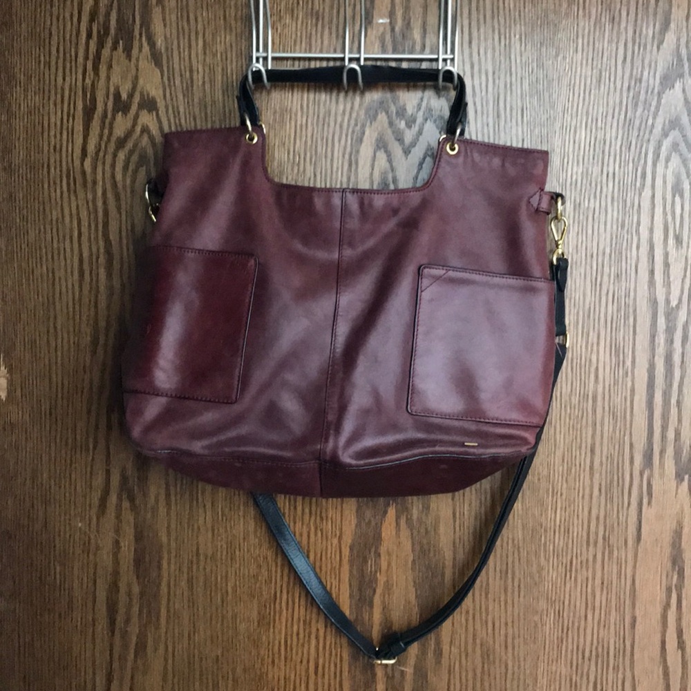 Maroon crossbody BeCa by Joy Gryson leather bag